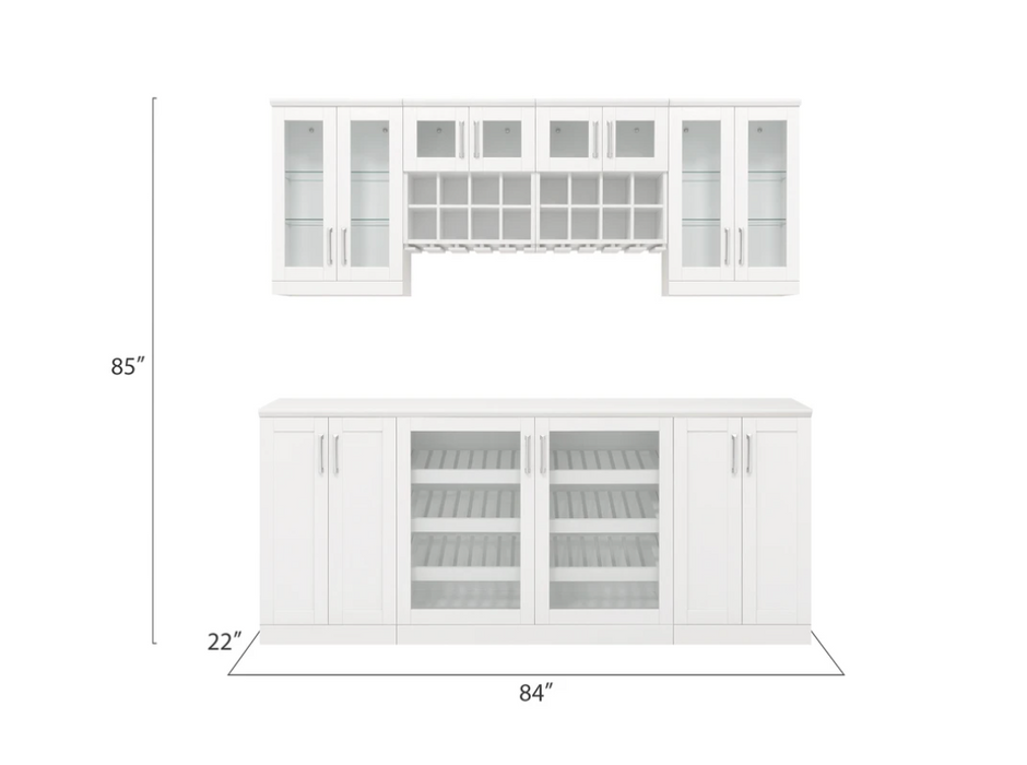 NewAge Products 21" Home Bar 7 Piece Cabinet Set