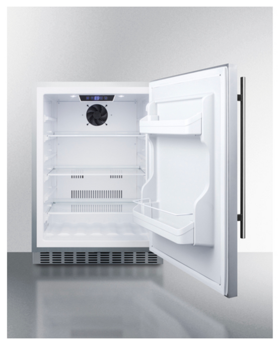 Summit 24" Wide Built-In Outdoor All-Refrigerator SPR629WCSS