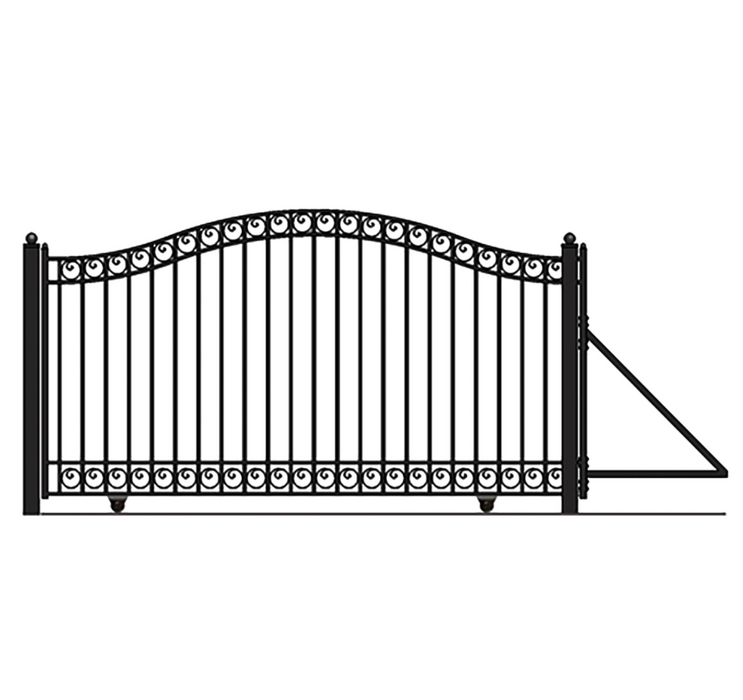 Aleko Steel Sliding Driveway Gate - Dublin Style - 12 x 6 Feet