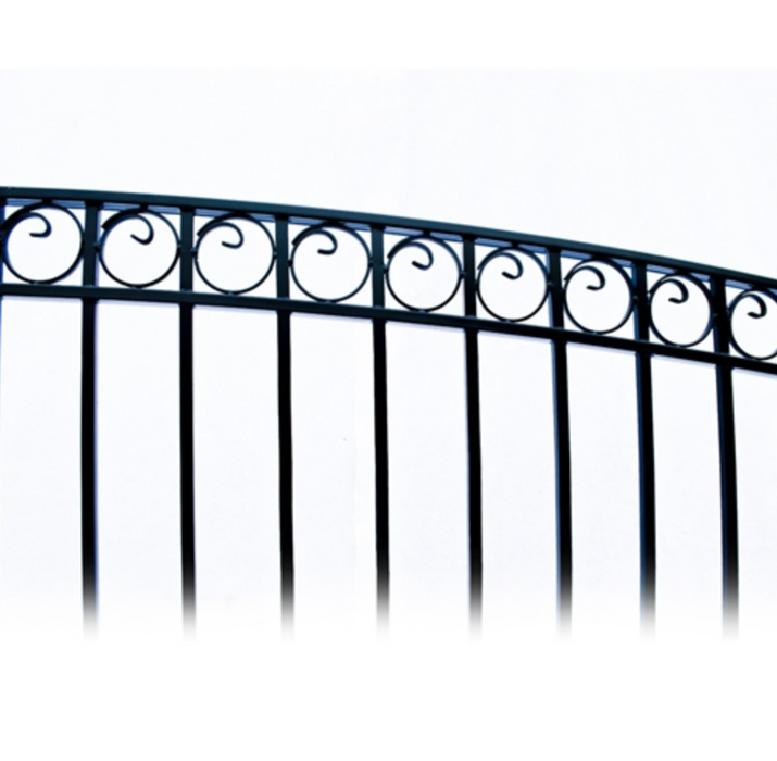 Aleko Steel Single Swing Driveway Gate - Paris Style - 18 x 6 Feet