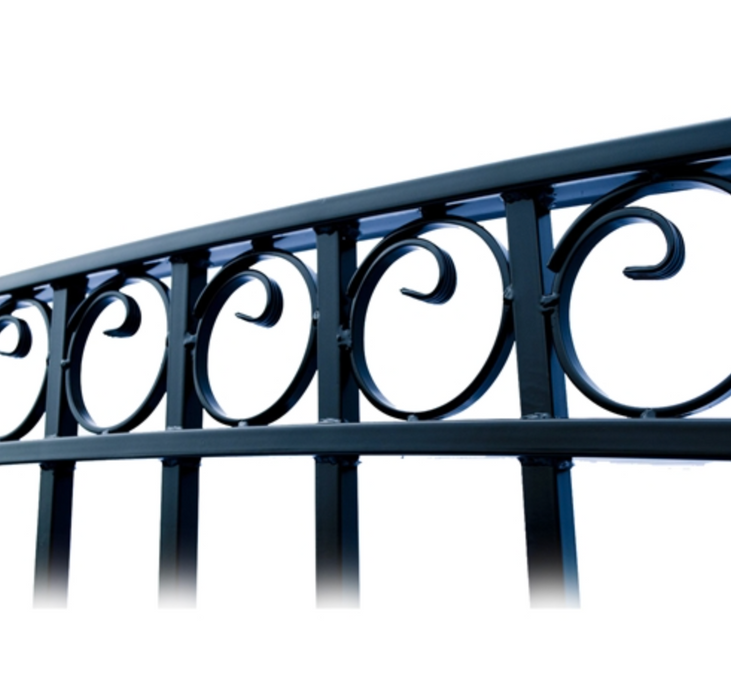 Aleko Steel Single Swing Driveway Gate - Paris Style - 16 x 6 Feet