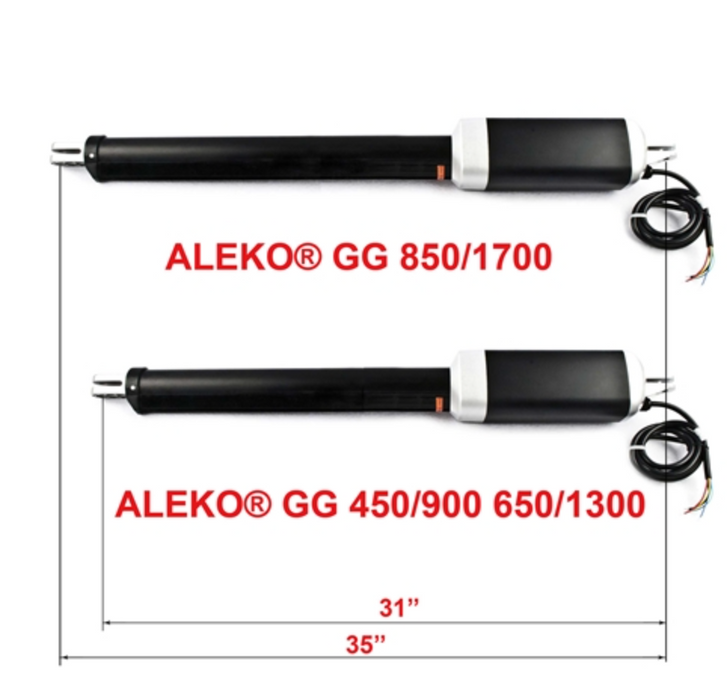 Aleko Single Swing Gate Operator - GG650/AS650 - Basic Kit