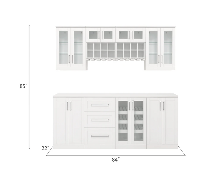NewAge Products 21" Home Bar 8 Piece Cabinet Set 62525