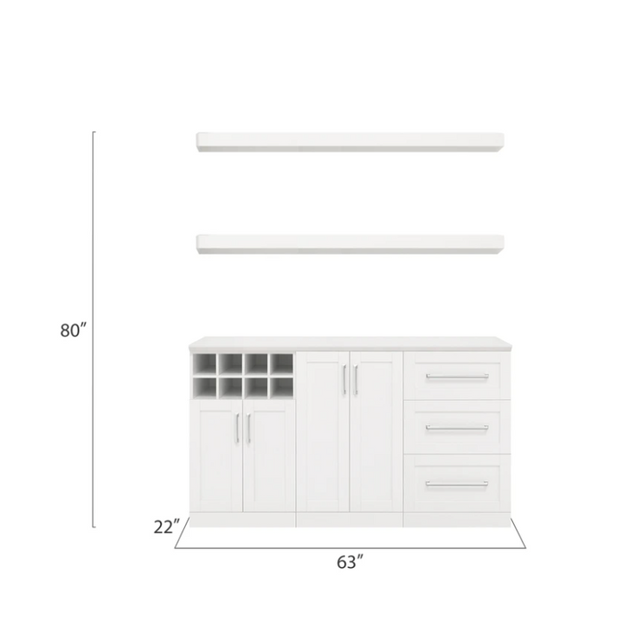 NewAge Products 21" Home Bar 5 Piece Cabinet Set 62537