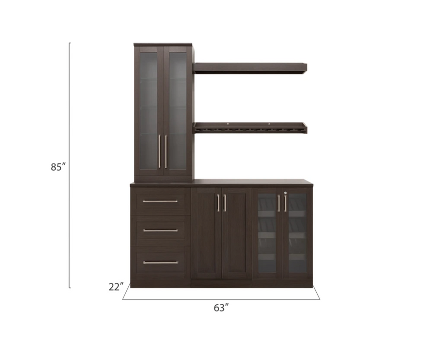 NewAge Products 21" Home Bar 6 Piece Cabinet Set 62520