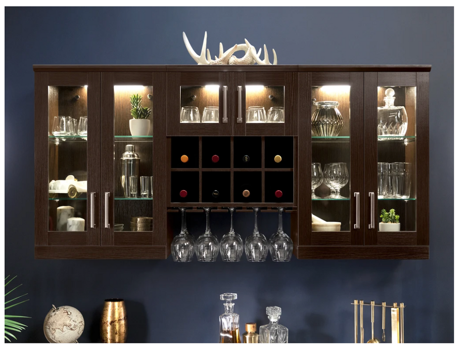 NewAge Products 21" Home Bar 6 Piece Cabinet Set 62520