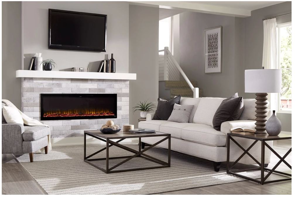 Touchstone Sideline Elite 100" Recessed Electric Fireplace 80044