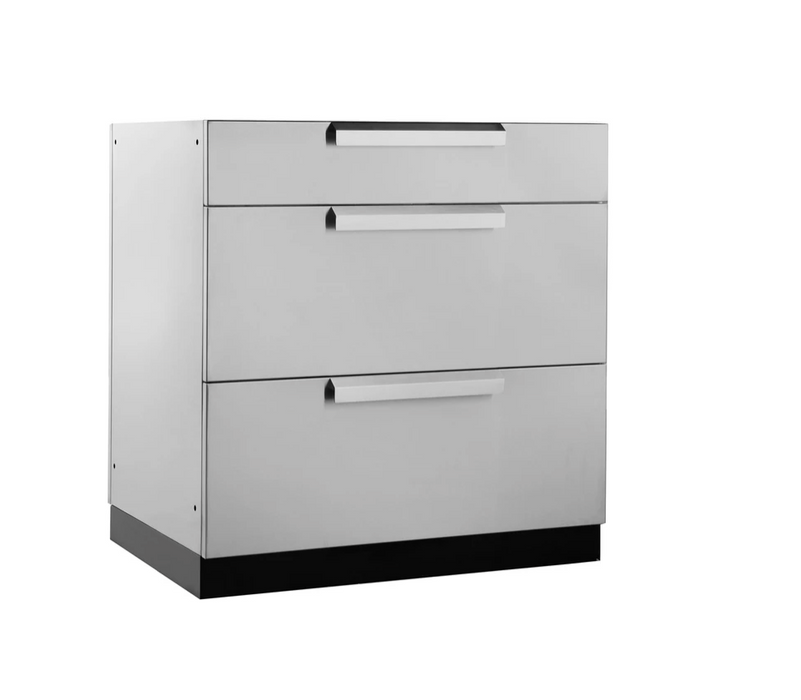 NewAge Products Outdoor Kitchen Stainless Steel Grove 3 Drawer Cabinet 70103