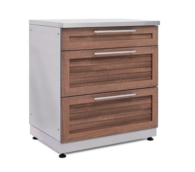 NewAge Products Outdoor Kitchen Stainless Steel Grove 3 Drawer Cabinet 70103