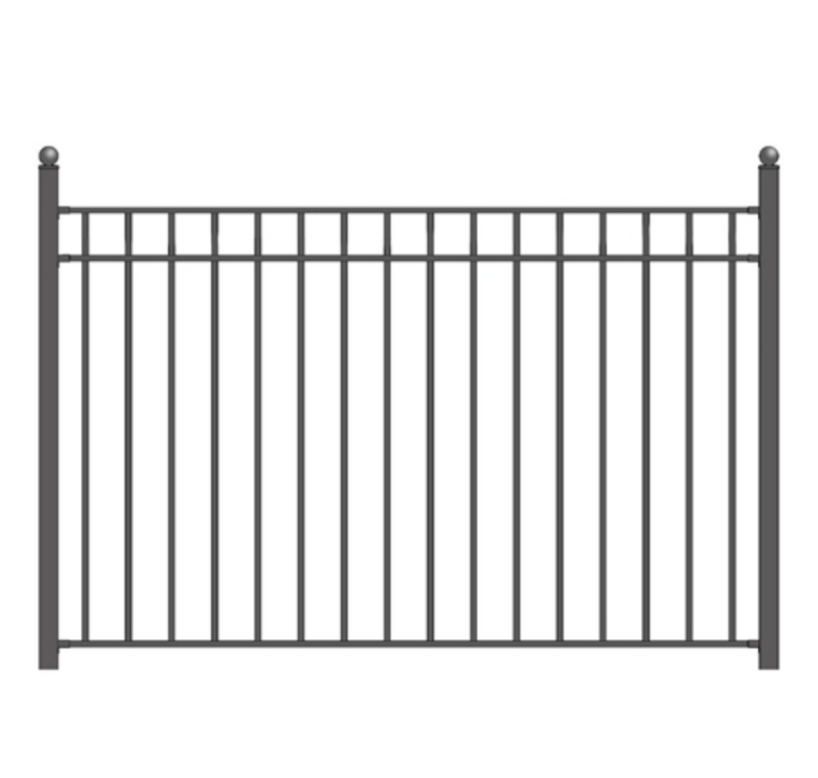 Aleko Steel Fence - Madrid Style - 8 x 5 Ft