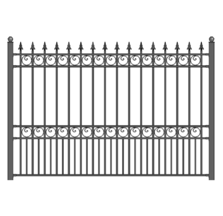 Aleko Steel Fence - London Style - 8 x 5 Ft