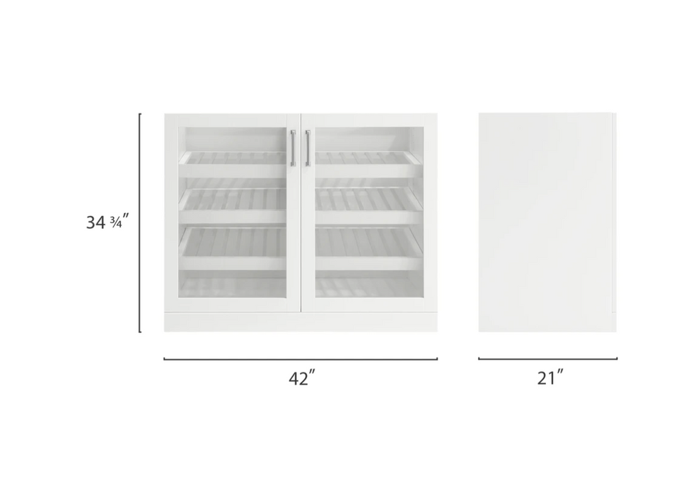 NewAge Home Bar 42" Glass Door Double Display Cabinet 61022