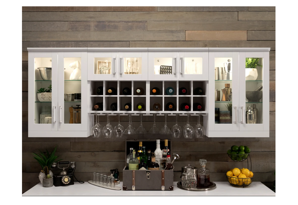 NewAge Products 21" Home Bar 4 Piece Cabinet Set 62530