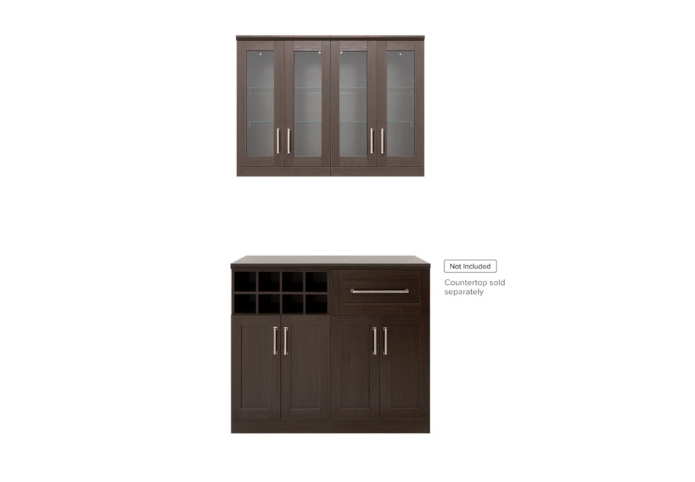 NewAge Products 21" Home Bar 4 Piece Cabinet Set 62532