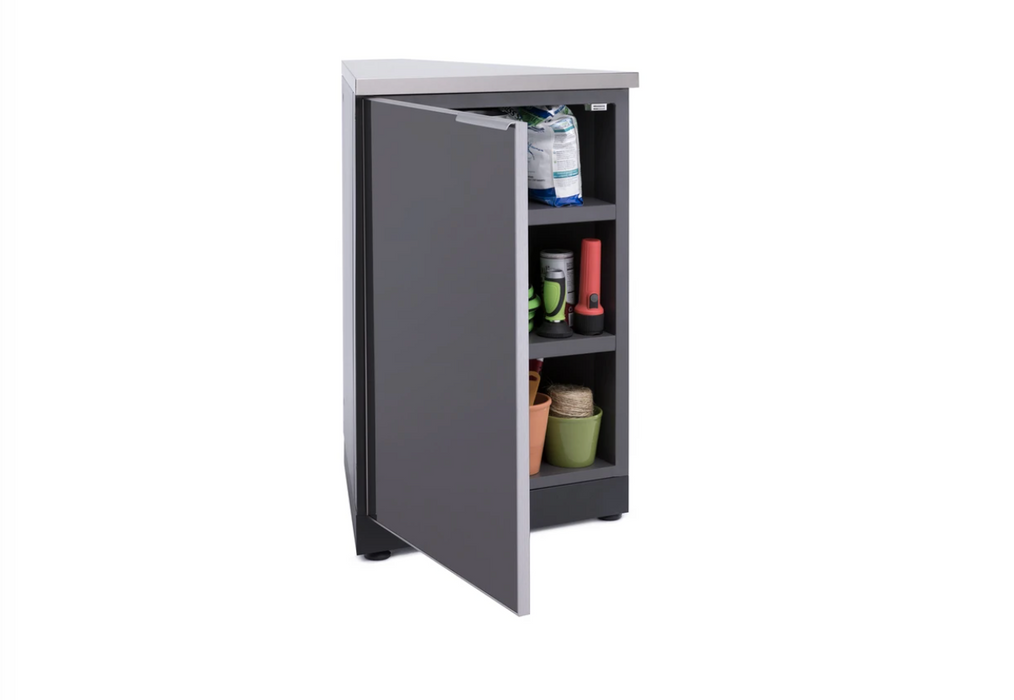 NewAge Products Outdoor Kitchen Aluminum 45 Degree Corner Cabinet- Slate Gray