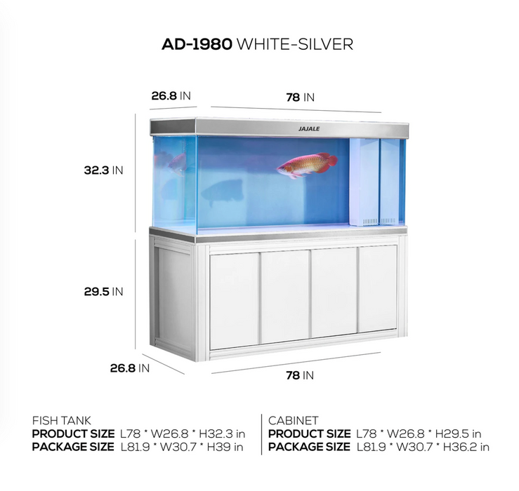Aqua Dream Silver Edition 260 Gallon Glass Aquarium AD-1980
