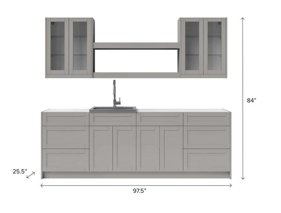 Newage Products Home Wet Bar 10 Piece Cabinet Set 86287