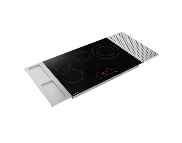 Sharp USA 30 in. Drop-In Radiant Cooktop with Side Accessories SCR3042FB