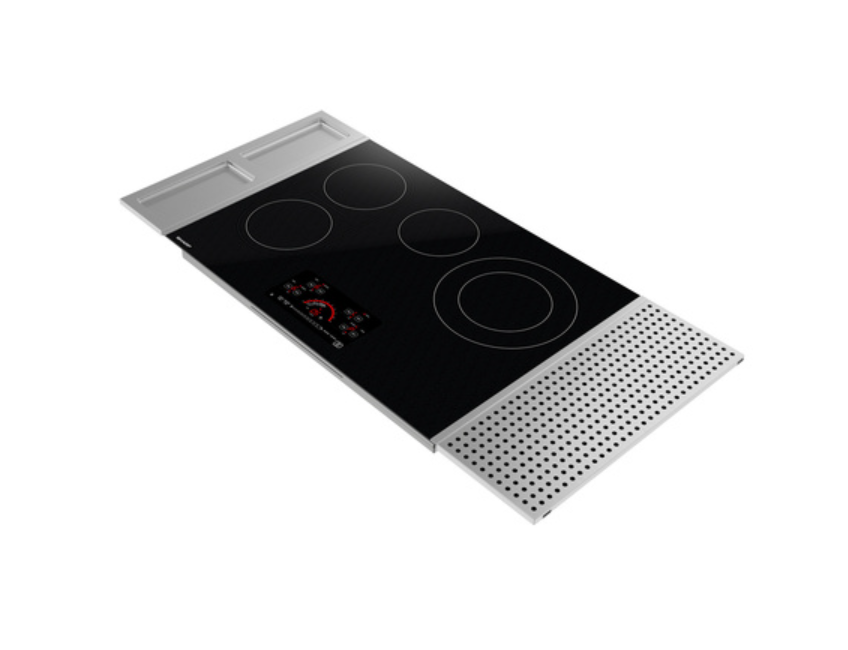 Sharp USA 30 in. Drop-In Radiant Cooktop with Side Accessories SCR3042FB