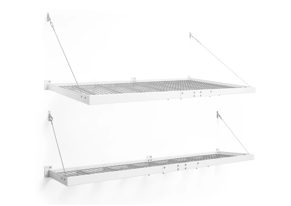 Newage Pro Series 4 ft. x 8 ft. and 2 ft. x 8 ft. Wall Mounted Steel Shelf Set