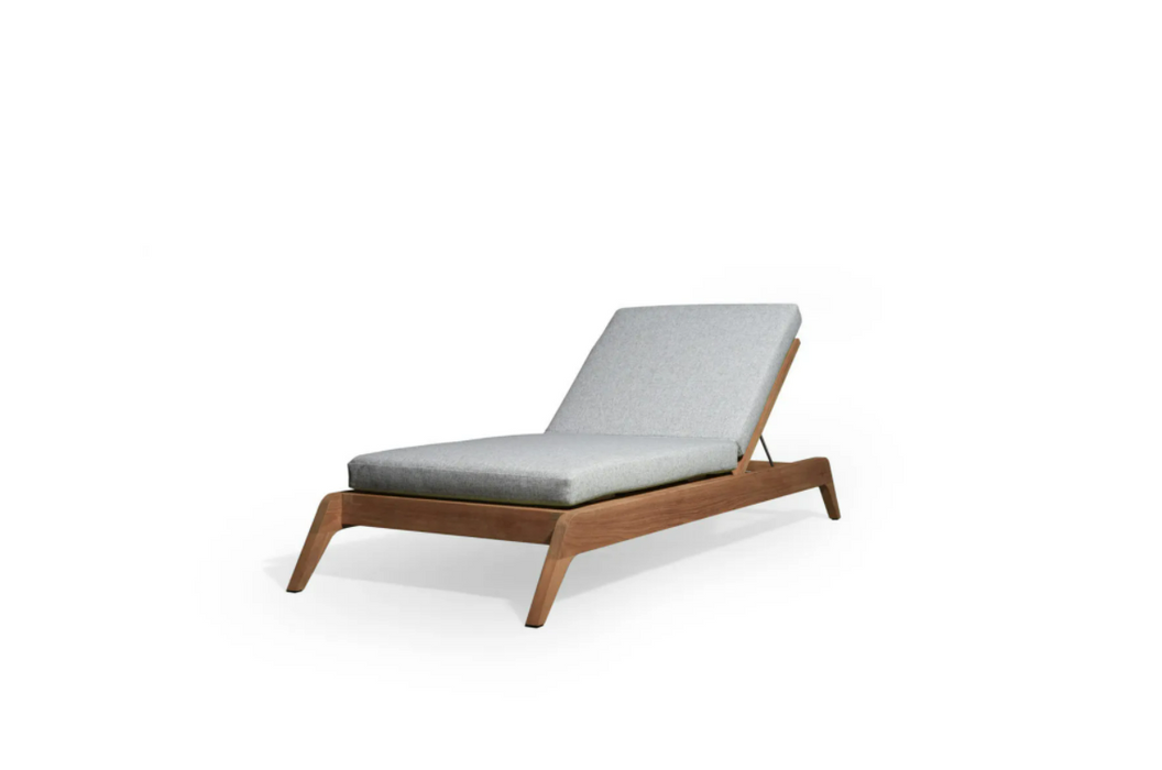 HARBOUR MLB Slatted Sun Lounge CHARCOAL/NATURAL