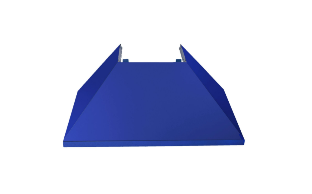 ZLINE Ducted DuraSnow® Stainless Steel Range Hood with Blue Matte Shell (8654BM)