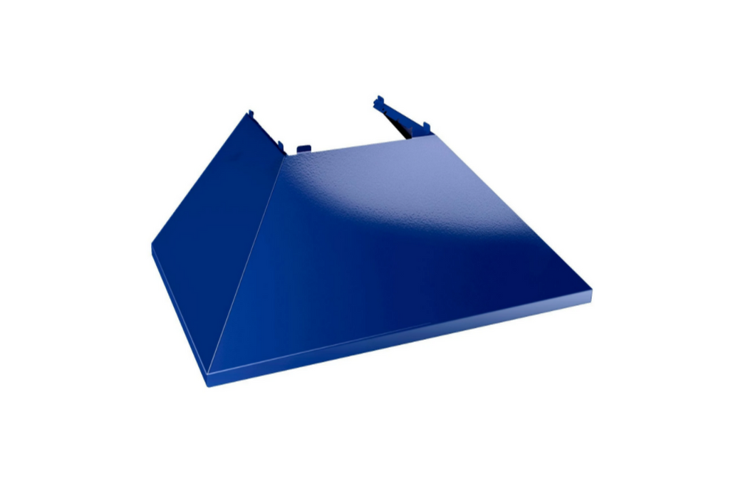 ZLINE Ducted DuraSnow® Stainless Steel Range Hood with Blue Gloss Shell (8654BG)