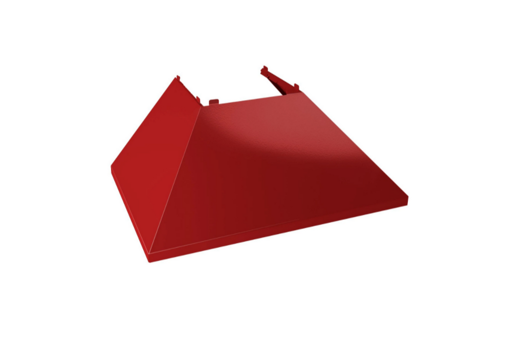 ZLINE Ducted DuraSnow® Stainless Steel Range Hood with Red Gloss Shell (8654RG)