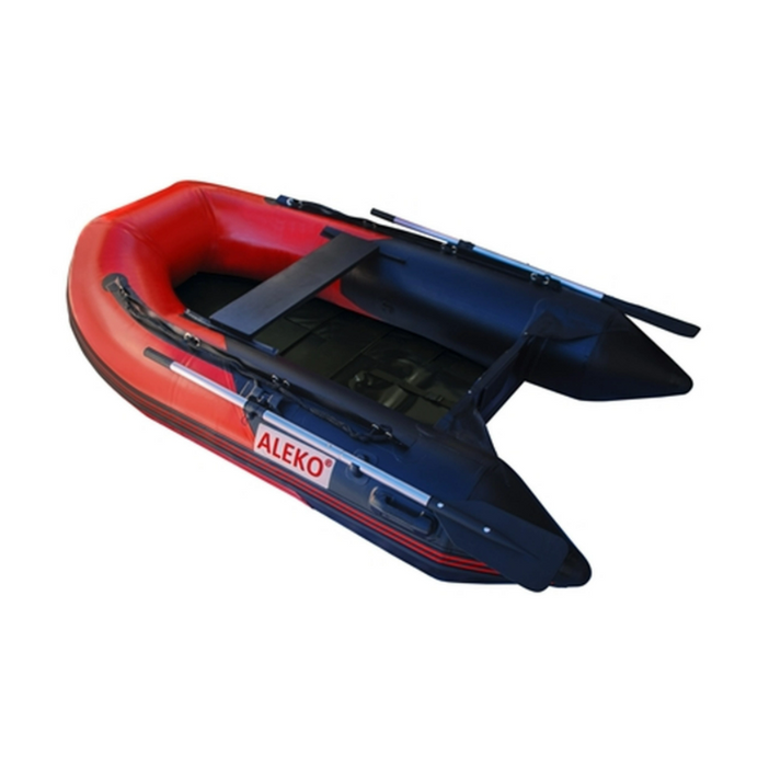 ALEKO Inflatable Boat with Pre-Installed Slide Floor - 8.4 ft - Red and Black BTSDSL250RBK-AP