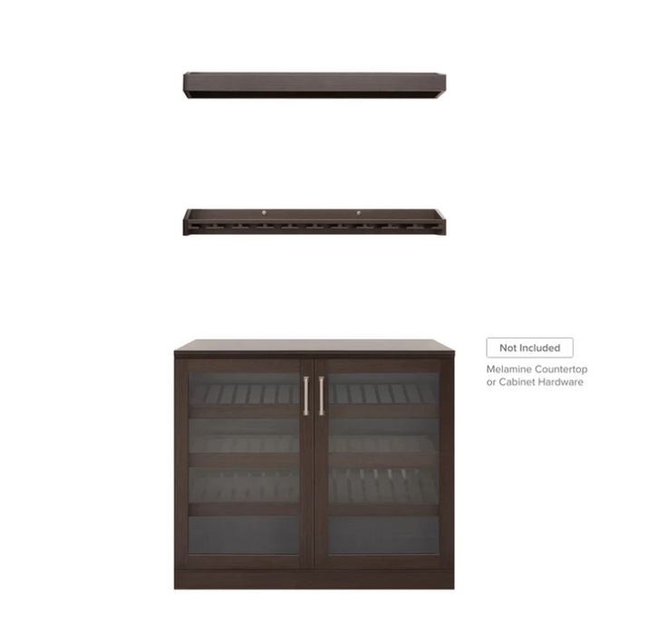 NewAge Home Bar 3 Piece Cabinet Set - 21" Home Bar 62617