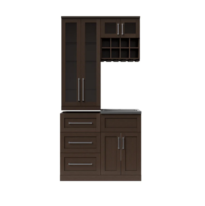 NewAge Home Wet Bar 5 Piece Cabinet Set - 21 Inch 62745