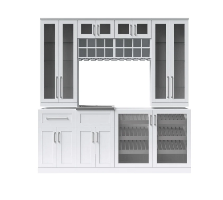 NewAge Home Bar 8 Piece Cabinet Set - 21 Inch 62703