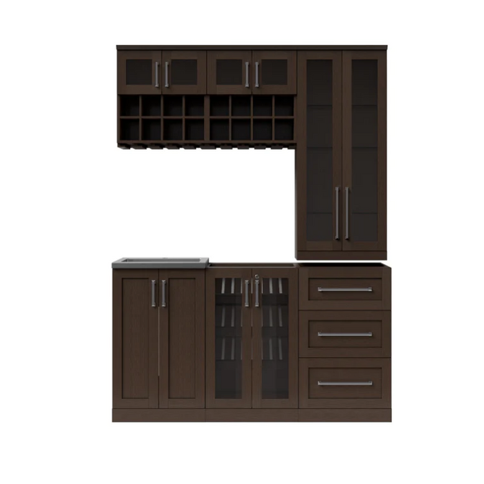 NewAge Home Wet Bar 7 Piece Cabinet Set - 21 Inch 62647