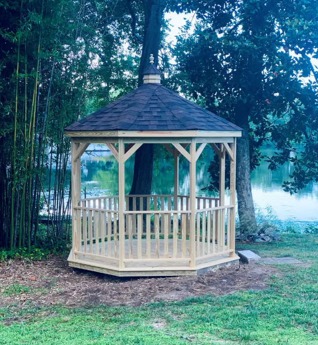 Amish Country Wood Gazebo-in-a-box with Floor
