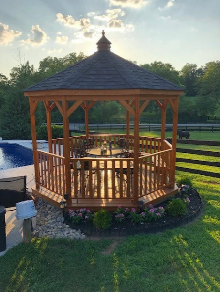Amish Country Wood Gazebo-in-a-box with Floor