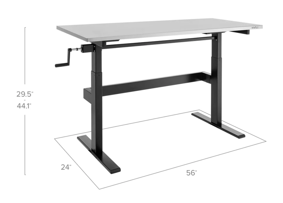 NewAge 56 in. Manual Adjustable Height Worktable 48104