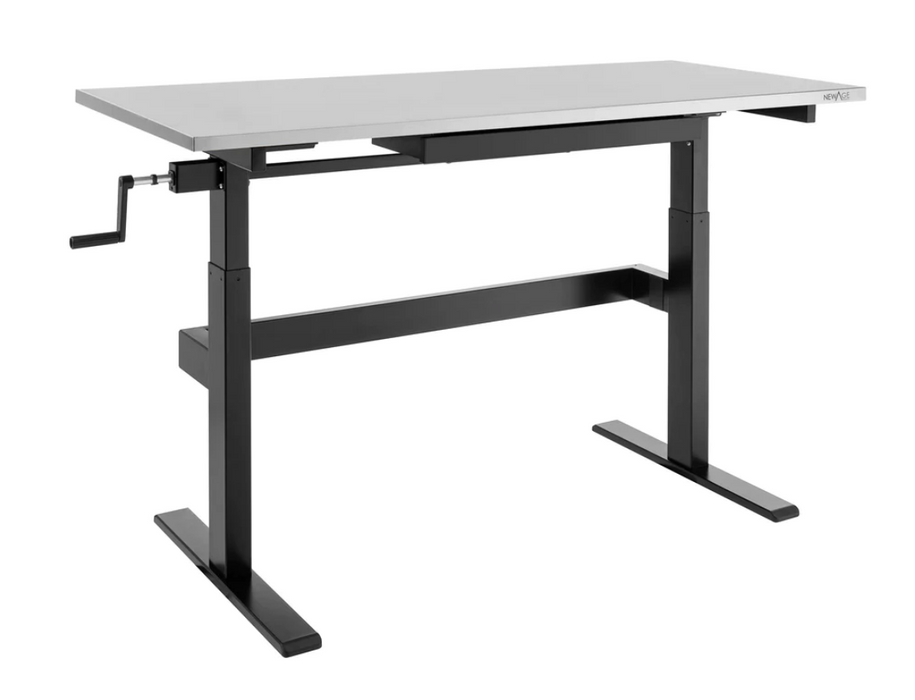 NewAge 56 in. Manual Adjustable Height Worktable with Drawer 48105