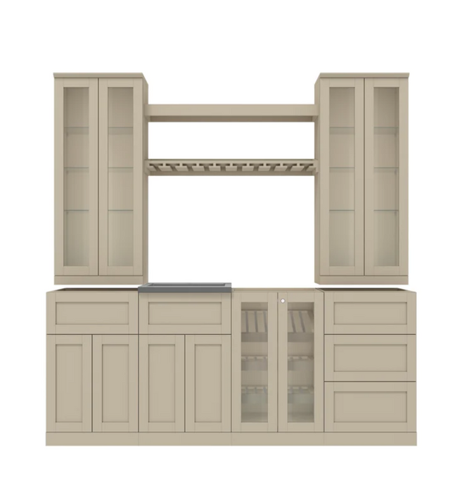 NewAge Home Bar 9 Piece Cabinet Set 21 in. 63521