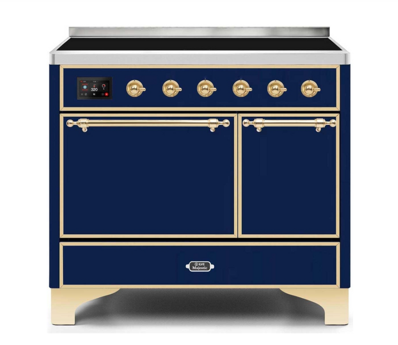 ILVEUSA Majestic II 40 Inch Electric Freestanding Induction Range with Removable Solid Door
