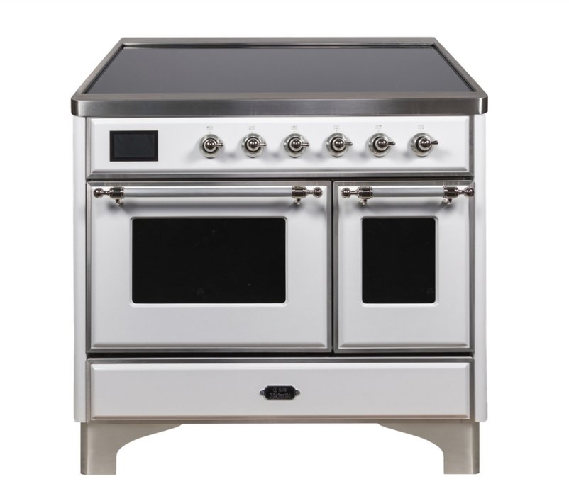 ILVE USA Majestic II 40 Inch Electric Freestanding Induction Range with Removable Triple Layer Glass Door