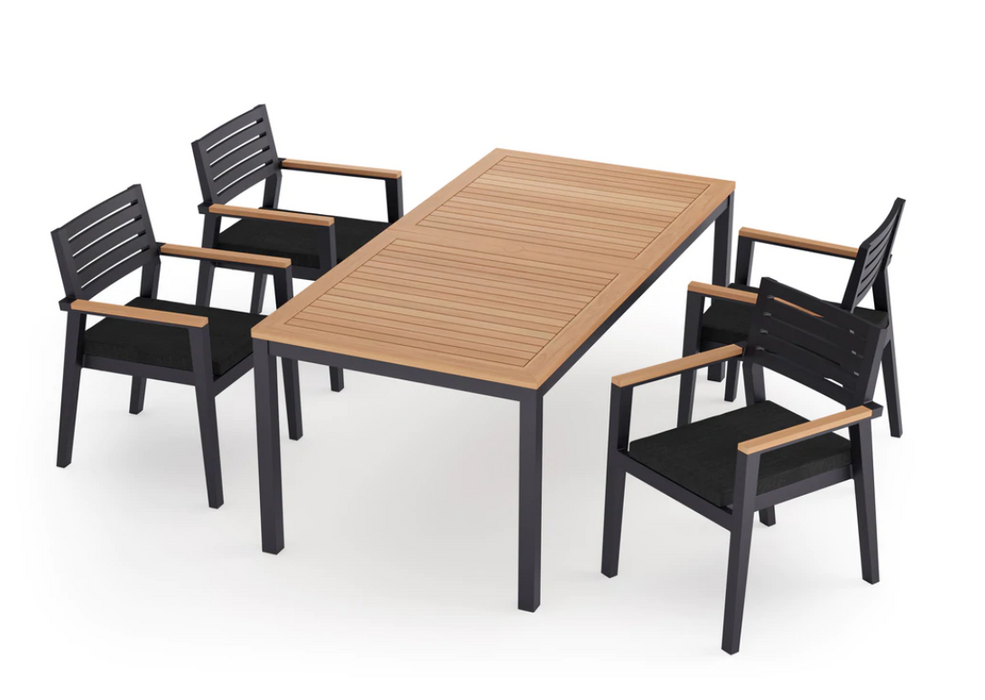NEWAGE Rhodes 5 Piece Dining Set with 72 in. Table 91430