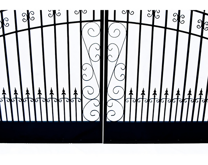 Aleko Steel Dual Swing Driveway Gate - Venice Style 18 x 6 Feet