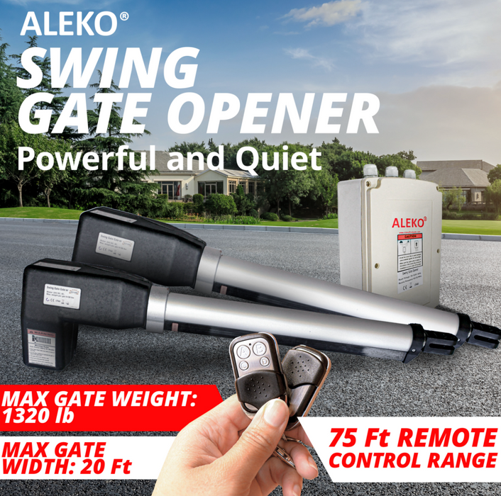 Aleko Dual Swing Gate Operator - AS1200 AC/DC - Back Up Kit ACC2