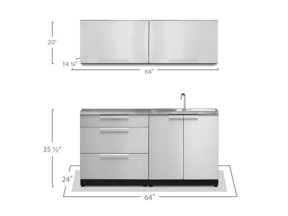 NewAge Products Outdoor Kitchen Stainless Steel 4 Piece Cabinet Set 66041
