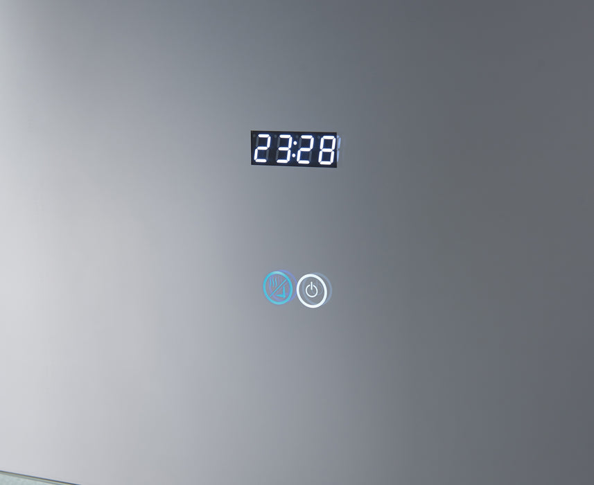 Lexora Lugano 36" Wide x 36" Tall LED Mirror w/ Defogger