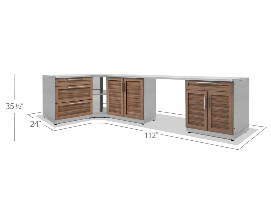 NewAge Outdoor Kitchen Stainless Steel 4 Piece Cabinet Set