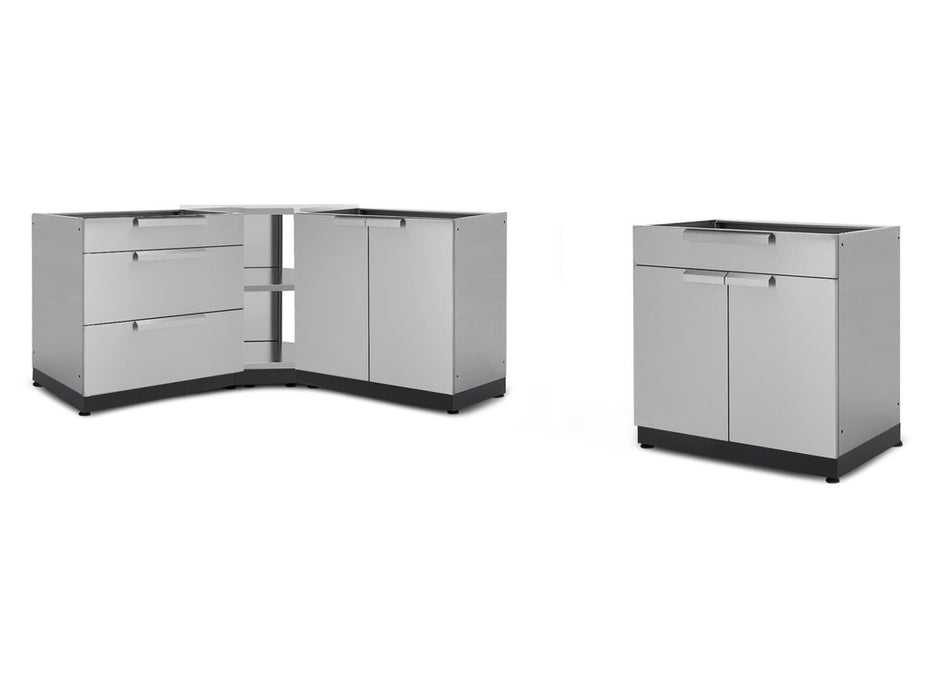 NewAge Outdoor Kitchen Stainless Steel 4 Piece Cabinet Set